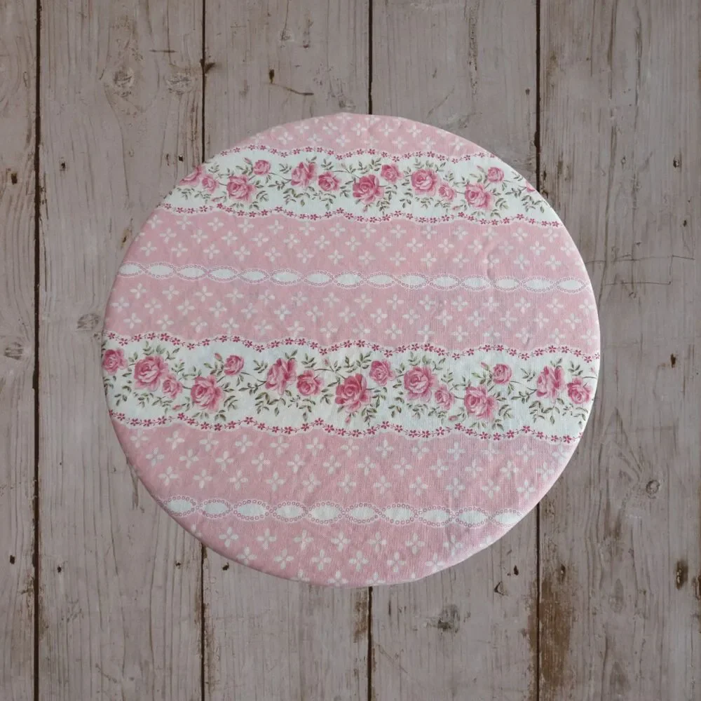 Kitchenaid Bowl Cover, Reversible Boho Patchwork and Pink Rose Mixer Cover
